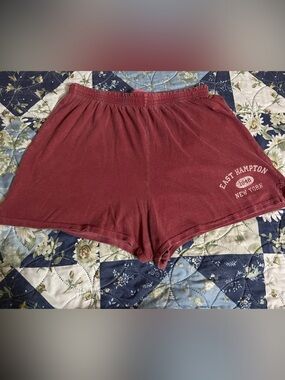 Boutique EASTHAMPTON NY Maroon Athletic Lounge Shorts for Women
